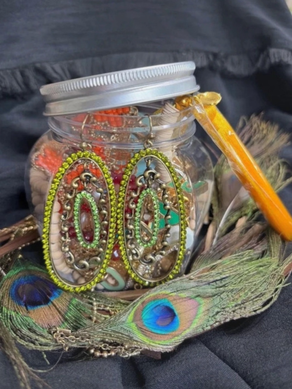 Fun colorful mystery Jewelry jar!
